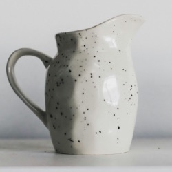 Speckled stoneware jug